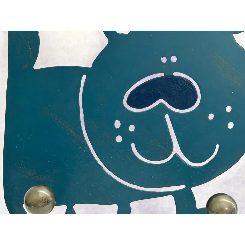 Kitty Cat & Fish Metal Wall Hook Decor Key Pet Leash Towel Hat Holder Whimsical